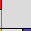 Komposition im Stil von Mondrian.