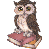 Livres cadeaux de chouette lectrice mignons