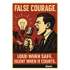 False Courage Protestplakat