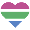 Pride Flag Heart · Polysexual