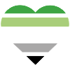 Pride Flag Heart · Aromantic