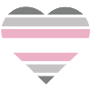 Pride Flag Heart · Demigirl