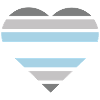 Pride Flag Heart · Demiboy