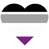Pride Flag Heart · Asexual