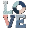 Love Design Geschenkidee Bunter Stoff Look