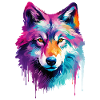 Wolf Wolf Head Predator Forest Nature Wilderness Colorful