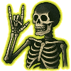 Neon Skeleton Rock Sign