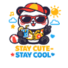 Graphique Reste mignon Reste Cool Bear