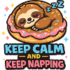 Donut-Schlafsloth Illustration