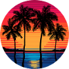 Beach Sea Palm Trees