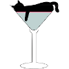 Katze im Glas Silhouette