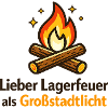 Lagerfeuer gegen Großstadtlicht