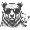 Bears dad with baby