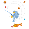 Astronaut Fishing Space Shirt
