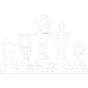 Schackpixelfigurer för herrar Present Retro