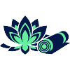 Yoga Mat Lotus Flower Compact