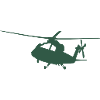 Silhouette d’hélicoptère vert