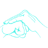 Handshake in Neon Turquoise