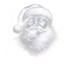 Schwarzweiß Santa Zunge