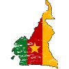 Cameroon Flag Map used