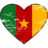 Cameroon Flag Heart