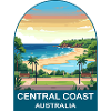 Central Coast Australien Strandreiseplakat