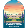 Canberra, Australie, Parlement Art de voyage