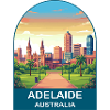 Adelaide Australien Stadt-Skyline-Reiseplakat