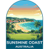 Sunshine Coast Australien Strandreiseplakat