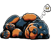 Hundemüde Rottweiler Rottweilerbesitzer Rottie