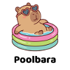 Bärchen/Capybara im Planschring mit Sonnenbrille