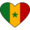Senegal Flag Heart