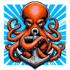 Octopus embraces an Anchor
