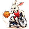 Kørestolsbasketball Kaninsport Sjovt Design