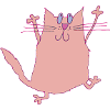 Crazy Cat in Pink