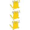 Cat Trio Yellow cartoon