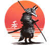 Samurai Fox Warrior at Sunset