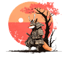 Samurai Fox at Sunset