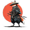 Fox Samurai under Ember Sun