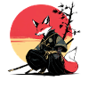 Fox Samurai at Sunset