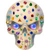 Gemstones Skull t-shirt design.