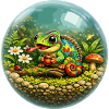 Bubble Jungle Chameleon in Green Biosphere