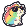 Hamster-Chic, Regenbogenbrille cool