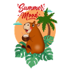 Tropical Capybara with Coconut