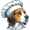 Cheerful Beagle Chef Cartoon Kitchen Food Humor