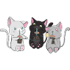 Kawaii Three Cats Bubble Tea Shirt