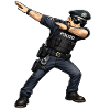 Dabbing Polizist
