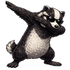 Dabbing Badger