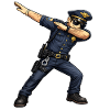 Dabbing Police Officer