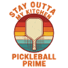 Pickleball-hauska pelaaja rakastaa pickleball-kenttää